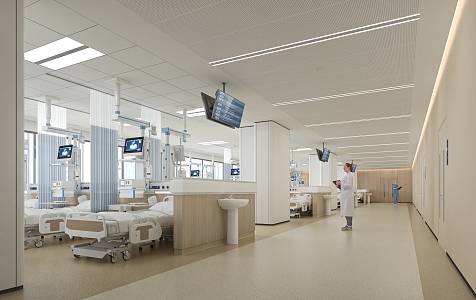 Dialysis Hall Blood Center 3d model