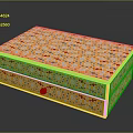 Fashion Clothing Storage Box With Colorful Geometric Patterns Gold Borders And Drawer Structure