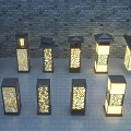Traditional Style Outdoor Lights With Intricate Cutout Patterns And Warm Illumination