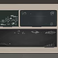 Chalkboard Wall with Hand-drawn Stars Rocket Sun and Kids Artwork Design