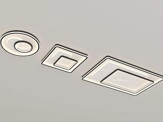 Modern minimalist ceiling lamp combination 3d model