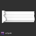 White Decorative Molding With Layered Curved Design For Architectural Decoration