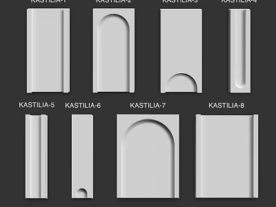 Modern Wall Design Featuring Various KASTILIA Decorative Components For Interior 3d model