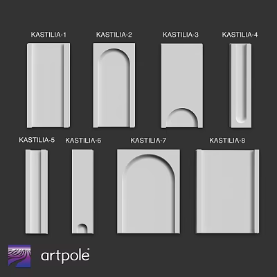 Modern Wall Design Featuring Various KASTILIA Decorative Components For Interior 3d model