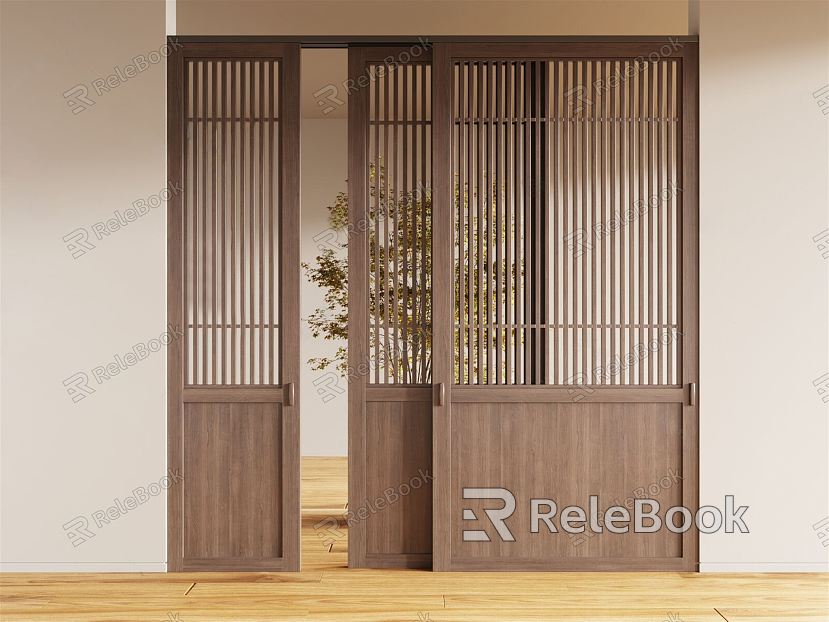 New Chinese-style sliding door model