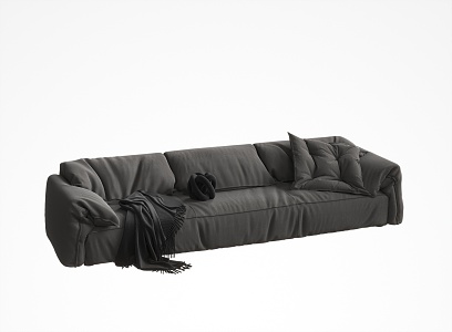 Three-seat sofa 3d model