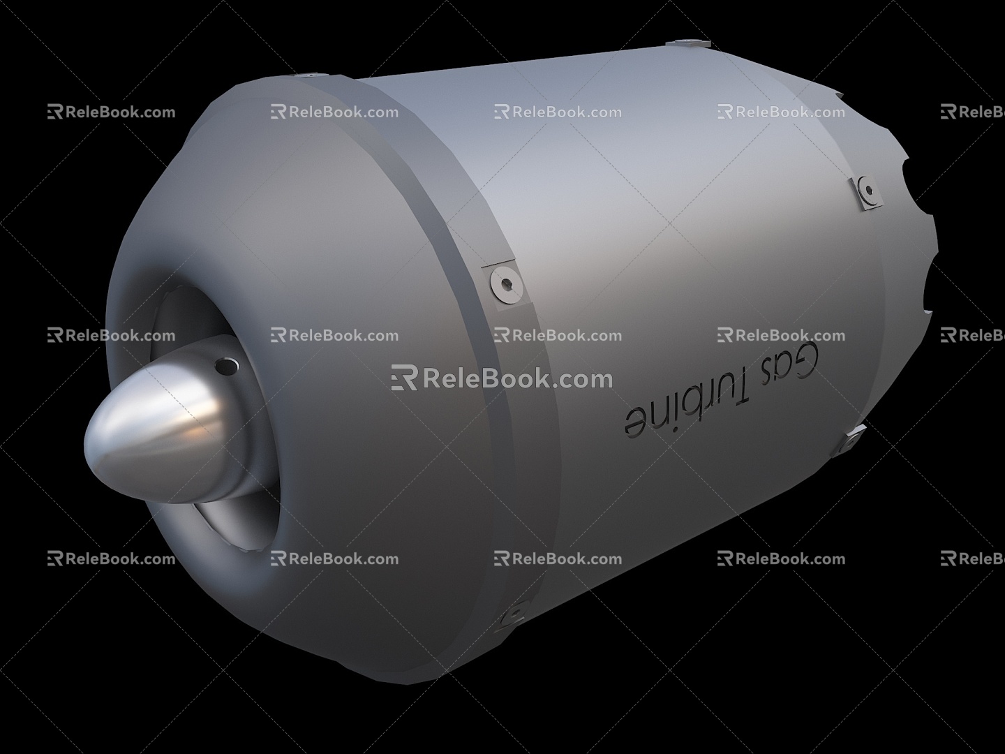 Micro centrifugal gas turbine engine mechanical equipment 3d model