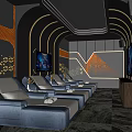 Luxury SPA Sauna Interior With Starry Walls Comfortable Lounge Chairs And Flat Screen TVs