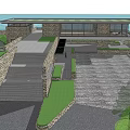 Modern style tourist reception center 3d model