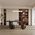 Modern Middle Style Study 3d model