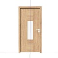 door bedroom door study door single door wooden door 3d model