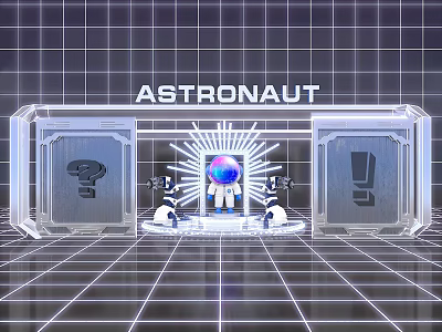 Science and Technology Future Astronaut Booth Roadshow Flash Shop Space Station NASA Mei Chen Photo Card Area 3d model
