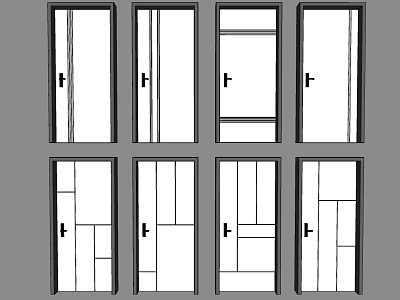 Various Flush Door Designs For Home Interior Decoration And Renovation 3d model