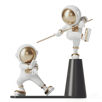 Modern Sculpture Spaceman Ornaments 3d model