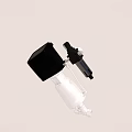 Durable Black And White Mechanical Component With Cylindrical Part And Connector 3d model