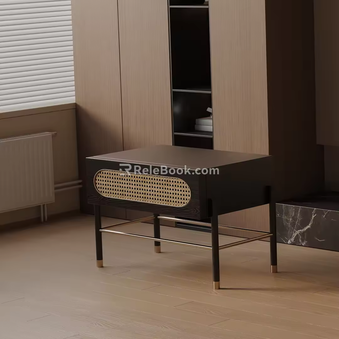 Modern bedside table 3d model