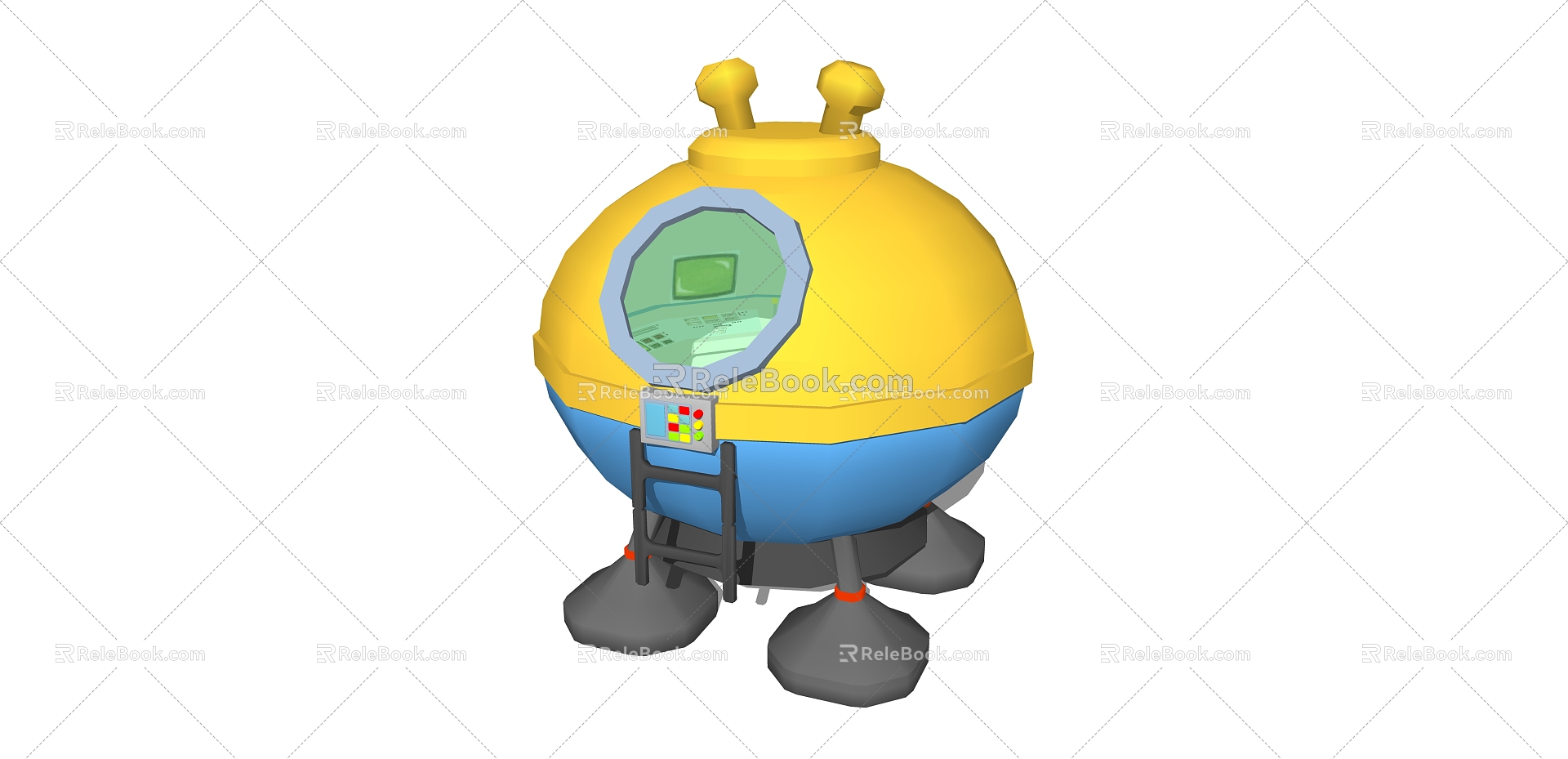 Sci-fi children's equipment Modern play equipment 3d model