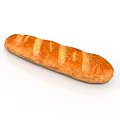Artisan Freshly Baked Baguette With Golden Brown Crispy Crust And Surface Slits