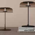 Modern Table Lamps With Transparent Shades And Metal Stands For Desk Lighting