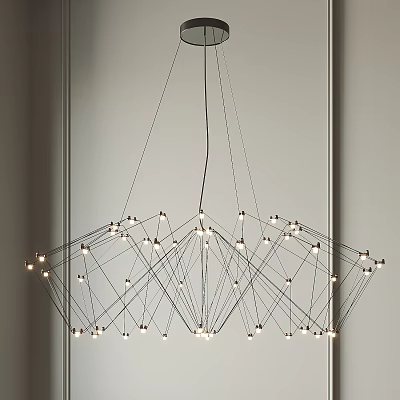 Modern iron chandelier 3d model