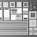 Various Air Conditioner Air Vents with Grille Linear and Circular Design Options