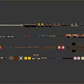 Diverse Equipment Collection Featuring Small Tools And Colorful Neatly Arranged Components