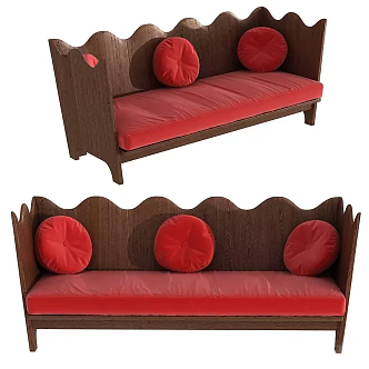 Axel Einar Hjorth three-seater sofa 3d model