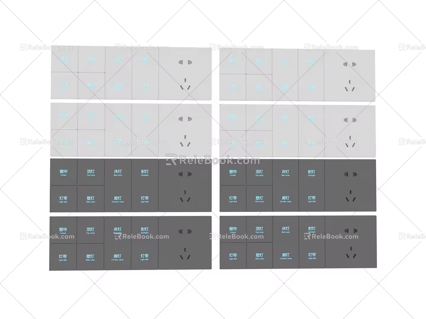 Hardware switch panel 3d model