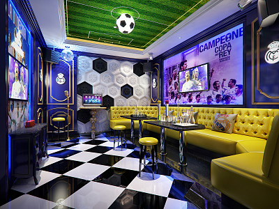 European-style KTV Football Theme Room model