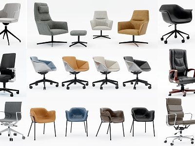 Modern office chair combination model