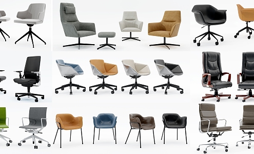 Modern office chair combination 3d model