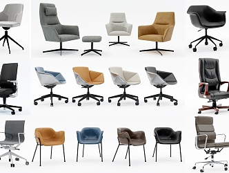 Modern office chair combination 3d model