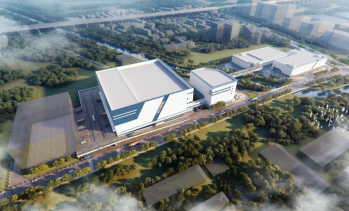 Design of Guangzhou Baiyun Logistics Workshop 3d model