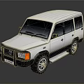 White Off-road Vehicle With Sturdy Exterior Front Grille Headlights And 3D Rendered Design