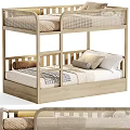 Children in and out of bed 3d model