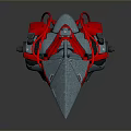 Game Movie Character With Mechanical Blue Red Armor And Intricate Metallic Structure