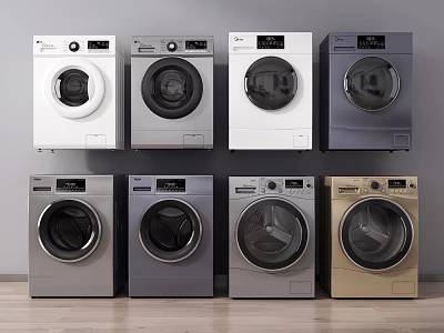 Modern washing machine drum washing machine 3d model