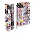 Sturdy Bookcase With Multiple Shelves Displaying Colorful Magazines For Reading 3d model