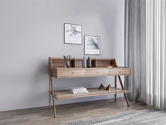 Modern Desk Bed End Desk 3d model