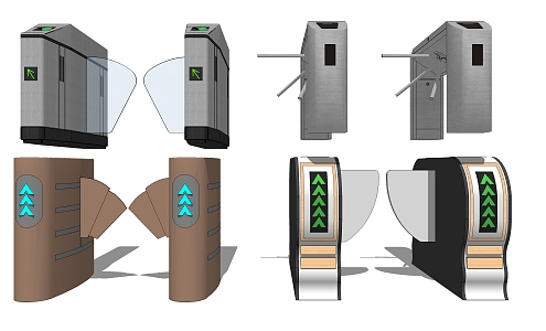 Modern Gate Pickway 3d model