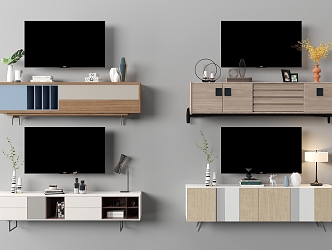 Modern TV Cabinet TV Background Cabinet 3d model