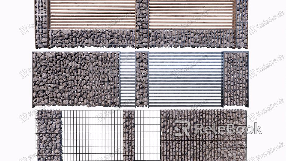 modern gabion gabion landscape wall model