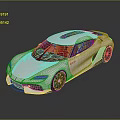 Sleek Silver Concept Sports Car With Black Roof And Reflective Surface