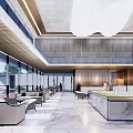 Modern Sales Office Building Fold Surface Demonstration Area 3d model