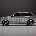 Silver Audi SUV With Modern Design LED Headlights Large Alloy Wheels And Sleek Body Lines
