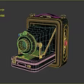 Vintage Industrial Style Retro Computer With Metal Casing And Classic Design Elements