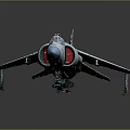 Detailed Light Gray Airplane Model with Blue Nose Open Cockpit Red Door and Landing Gear