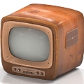 Retro TV Old TV Old TV Black and White TV 3d model