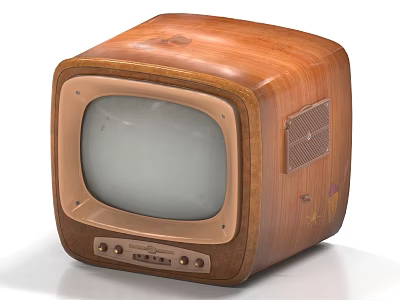 Retro TV Old TV Old TV Black and White TV 3d model