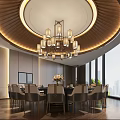New Chinese-style private room large private room 3d model